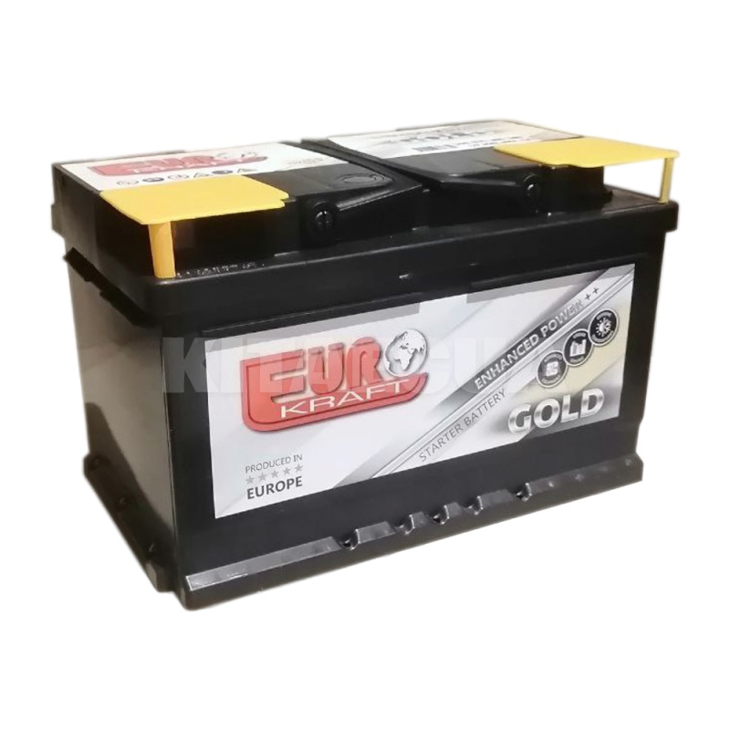 Аккумулятор автомобильный 80ч 800А "+" справа EUROKRAFT (СТ-00147113)