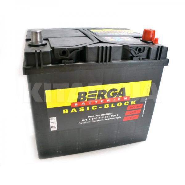 Аккумулятор автомобильный 60Ач 510А "+" справа BERGA (560412051)