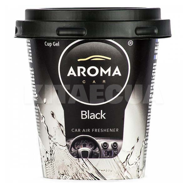 Ароматизатор "чёрный" 130г Cup Gel Black Aroma Car (92777)