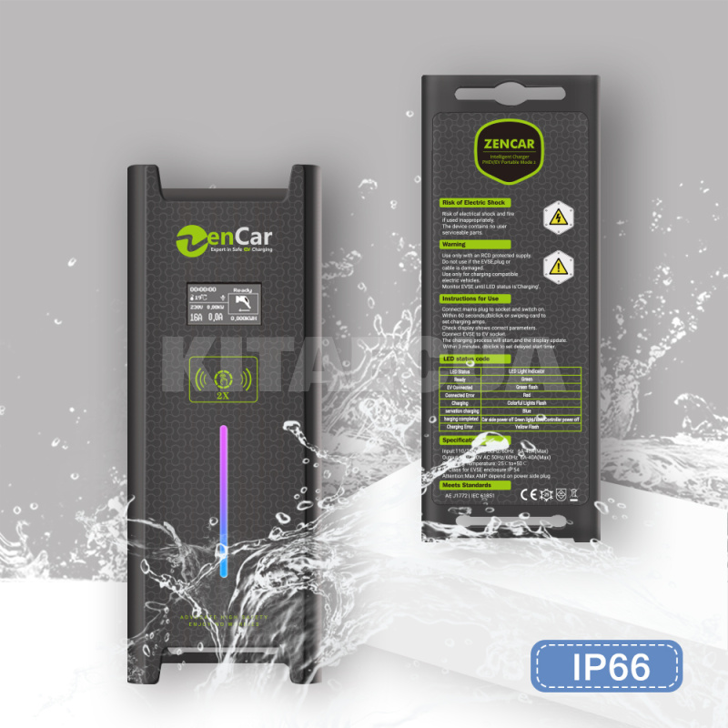 Зарядка для електромобіля Type 1 7.4 кВт 32А 1-фаза Model A ZENCAR (MA7TYPE1) - 2