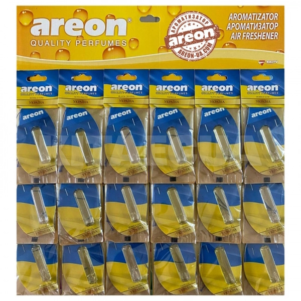 Ароматизатор 5 мл жидкий листик UKRAINE MIX на планшете 18 шт. AREON (UA MIX)