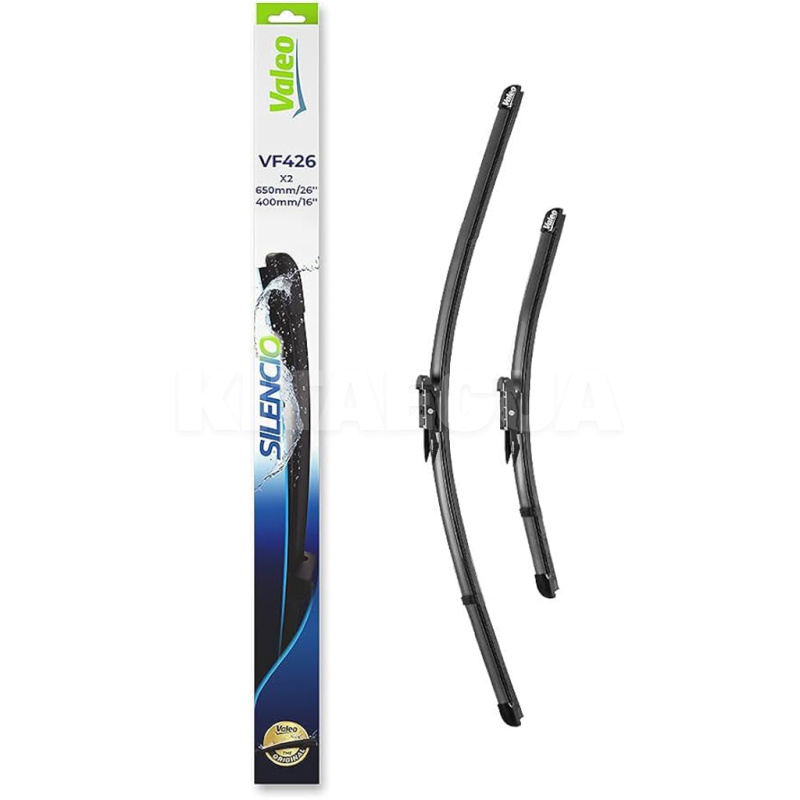 Щітка склоочисника (двірник) 400/650мм безкаркасна Opel Corsa D (компл) Silencio Flat VF426 VALEO (574375)