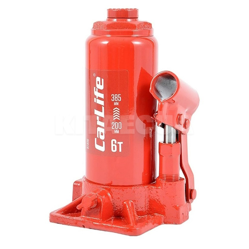 Домкрат гідравлічний пляшковий 6т (200мм-385мм) CARLIFE (BJ406) - 2