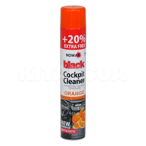 Полироль для пластика "апельсин" 750мл Orange Black Cockpit Cleaner NOWAX (NX00703)