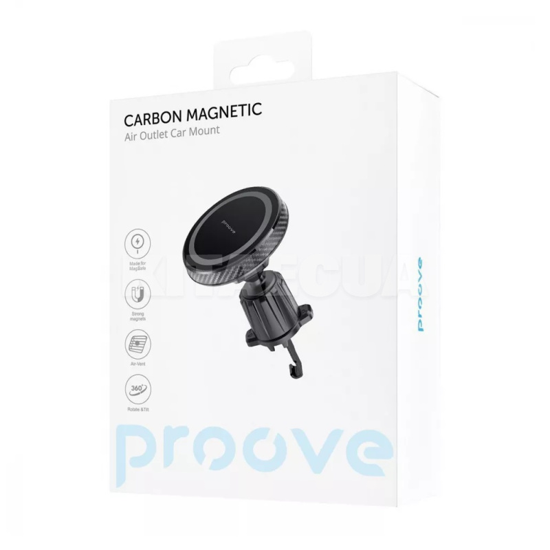 Автомобільний тримач на дефлектор Carbon Magnetic Air Outlet Car Mount Magnetic Ring PROOVE (484030001) - 6