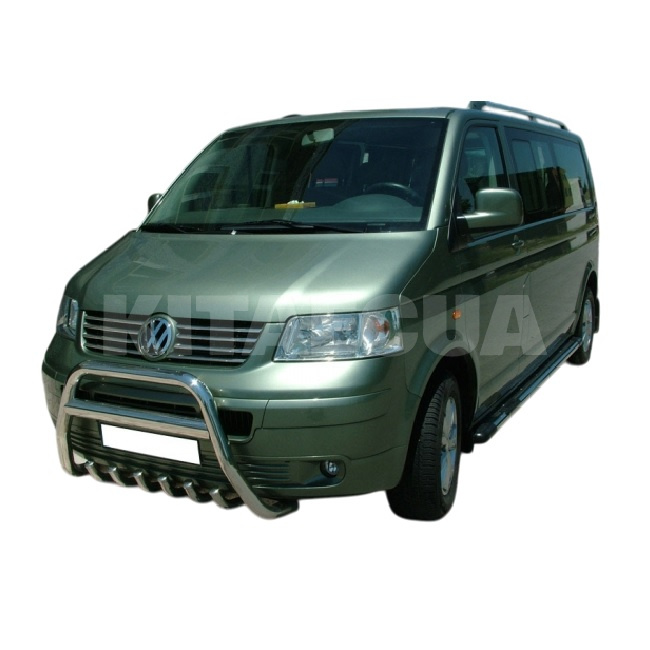 Кенгурятник WT003 Volkswagen T5 Transporter 2003-2010 50мм нержавеющая сталь CAN (dug648222) - 3