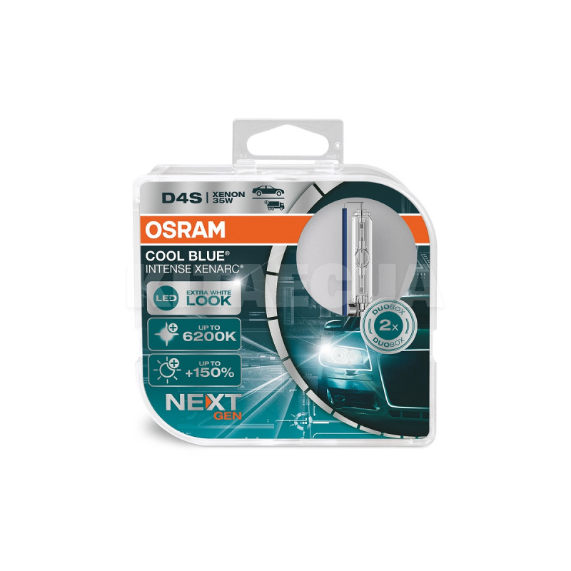 Ксеноновая лампа D4S 35W 42V (P32D-5) 2шт. Cool Blue Intense Next Gen +150% Osram (66440CBN-HCB)