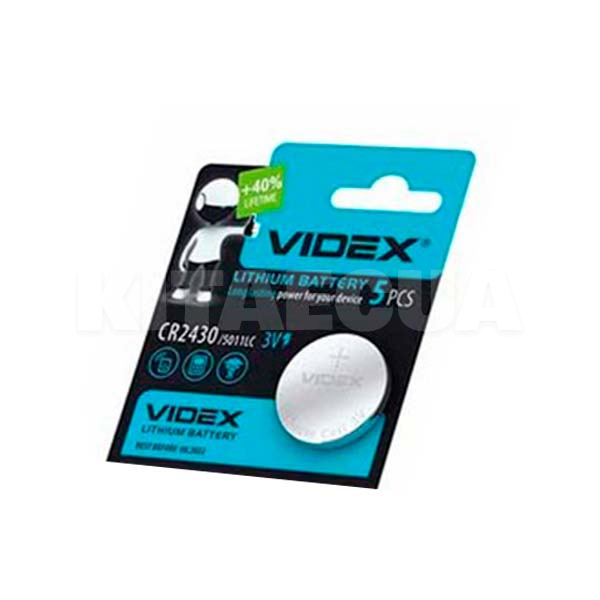 Батарейка литиевая 3.0 в CR2430 BLISTER CARD 1 шт. VIDEX (CR2430 1pc)