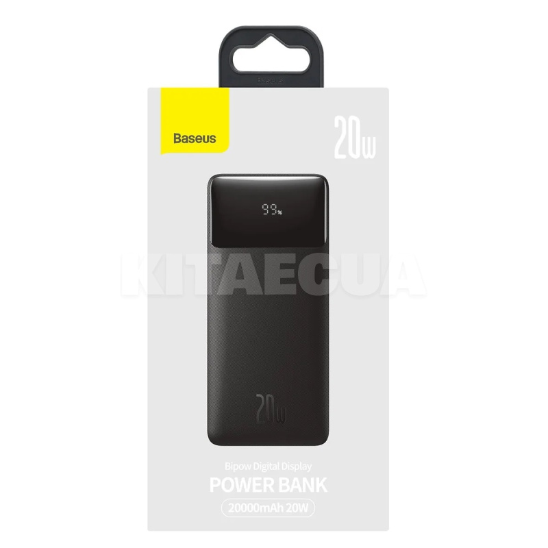 Повербанк Bipow Digital Display 20000mAh 20W чорний BASEUS (PPBD050501) - 5