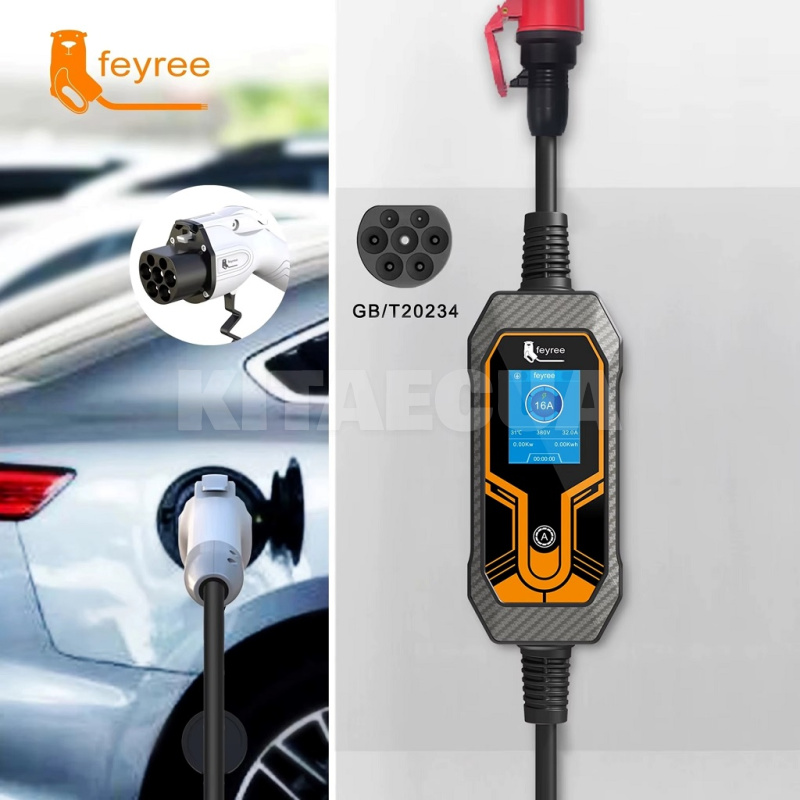 Зарядка для електромобіля Type 2 11 кВт 16A 3-фази Wi-fi Lione King FEYREE на Подбор по авто Mercedes (FY11-16-3PH-GB/T-K7) - 2