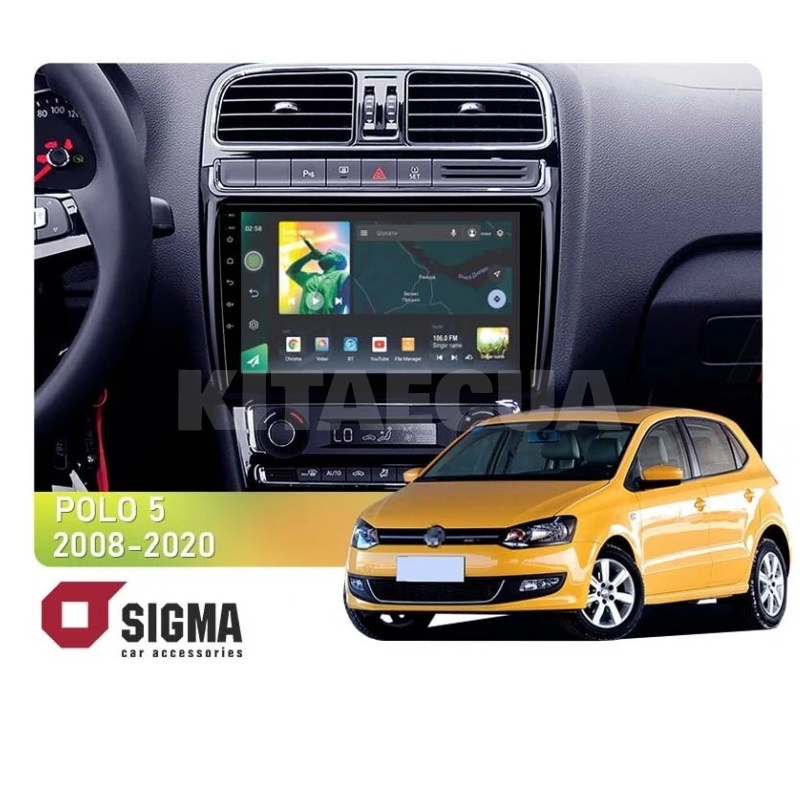 Штатна магнітола X9464 4+64 ГБ 9" Volkswagen Polo 5 2008-2020 SIGMA4car (33968)