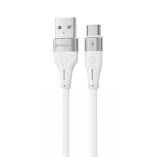 Кабель USB Type-C 2.4A 1м Soft Silicone белый PROOVE
