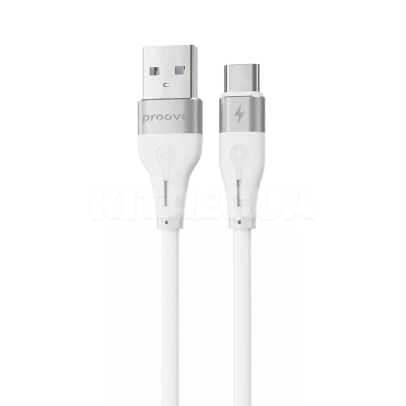 Кабель USB Type-C 2.4A 1м Soft Silicone белый PROOVE (492030003)