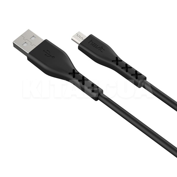 Кабель USB MicroUSB 2А HV-H67 1м чорний HAVIT (HV-H67 1m) - 2