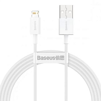 Кабель USB Lightning 2.4A Superior Series 2м білий BASEUS