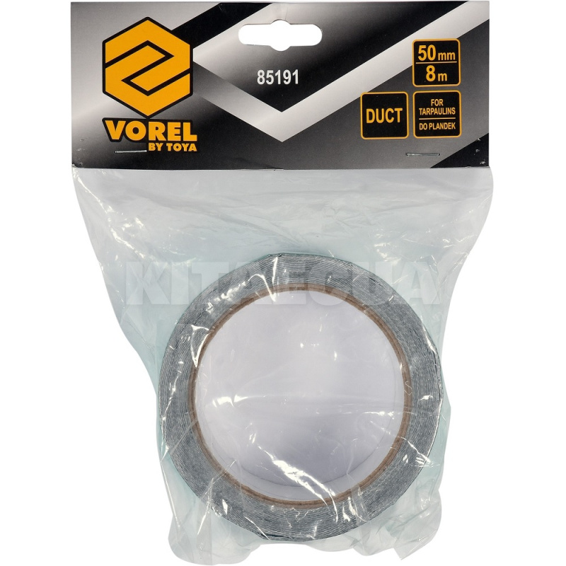 Клейкая армированная лента 8 м х 50 мм зеленая VOREL (85191) - 2