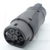 Переходник 7.4 кВт 32А 1-фаза Type 1 (станция) - Type 2 (европейское авто) GUWIEYG (P-T1T2)