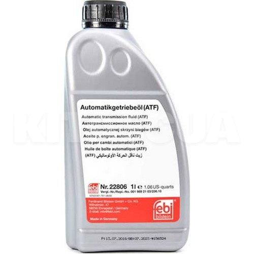 Масло трансмиссионное синтетическое 1л ATF Dexron III G-H FEBI (22806)