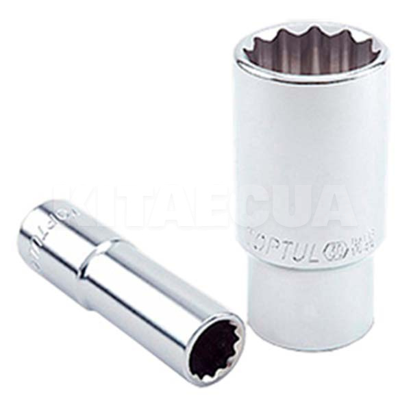 Головка торцевая 12-гранная удлиненная 13 мм 1/2" 77 мм TOPTUL (BAEF1613)