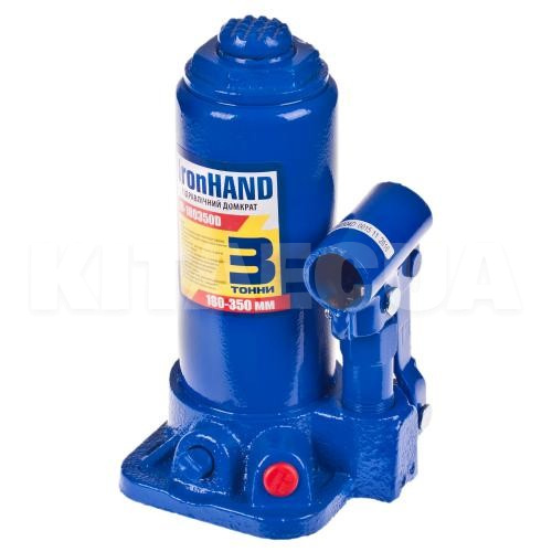 Домкрат гідравлічний пляшковий до 3т (180-350мм) IronHAND (IH-180350D-IronHAND) - 2