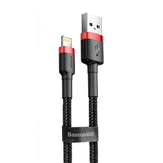 Кабель USB Lightning 2A Cafule 3м чорно-червоний BASEUS