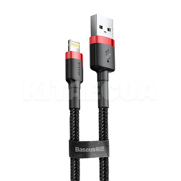 Кабель USB Lightning 2A Cafule 3м чорно-червоний BASEUS (CALKLF-RG1)