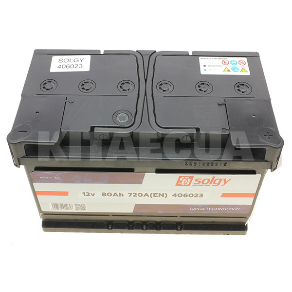 Аккумулятор автомобильный 80Ач 720А "+" справа Solgy (406023) - 2