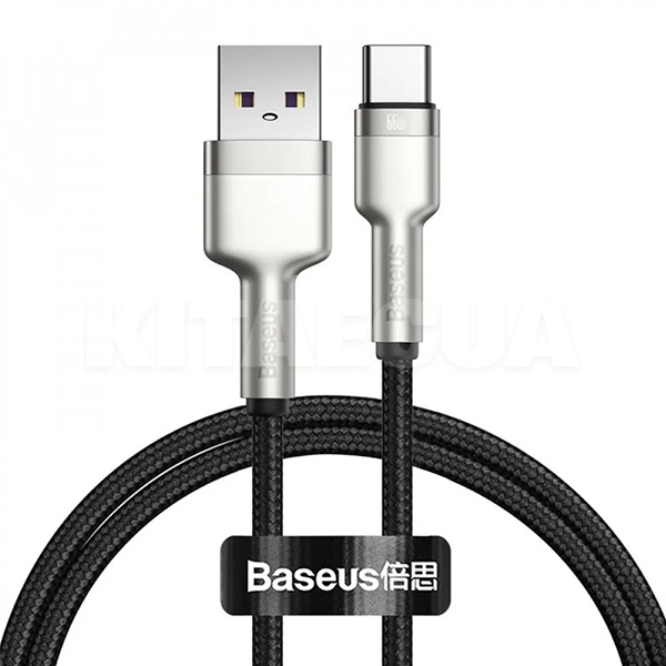 Кабель USB - Type-C 66W Cafule Metal Data 0.25м черный BASEUS (CAKF000001)