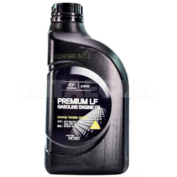 Масло моторне синтетичне 1л 5W-20 Gasoline Engine Oil Premium LF MOBIS (510000151)