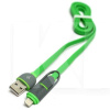 Кабель USB microUSB/Lightning 2A 2в1 2м зелений PowerPlant (CA910502)