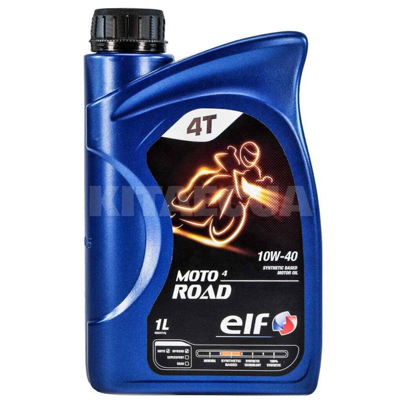 Масло моторное полусинтетическое 1л 10W-40 Moto Road 4-х тактное ELF (ELF 12-1 4T ROAD-ELF)