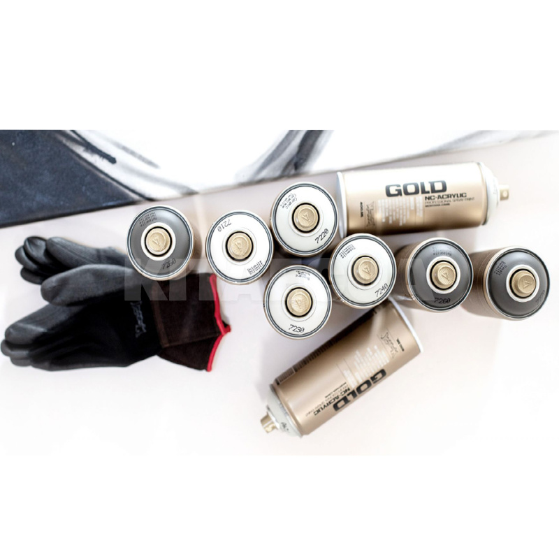 Фарба декоративна акрилова 400мл 5080 "ультрамарин" синя напівматова Gold MONTANA (284885-MONTANA) - 3