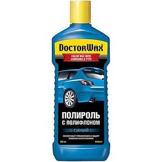 Кольоровий поліроль з воском та поліфлоном синій 300мл With Carnauba Wax PTFE DoctorWax