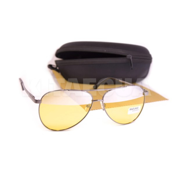 Очки для водителей поляризационные с футляром желтые Shust (F0861-5) - 4