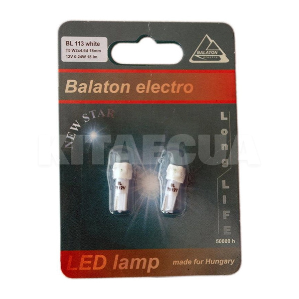 LED лампа для авто BL-113 T5 0.24W (комплект) BALATON (131223) - 2