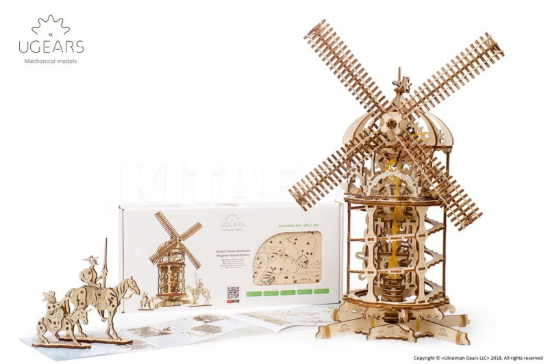 Механическая модель "Башня-Мельница" UGEARS (70055) - 3