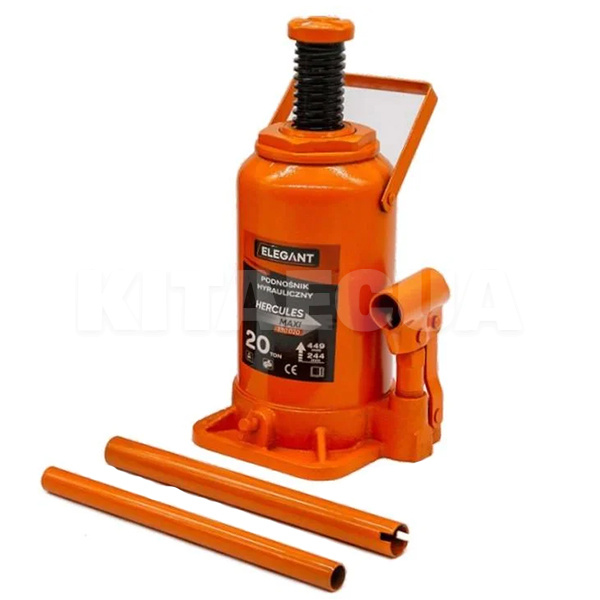 Домкрат гидравлический бутылочный до 20т (244мм-449мм) EL 330 020 ELEGANT (107556)