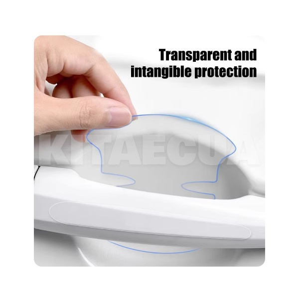 Наклейка на ручку двері автомобіля захисна прозора (8шт.) (Handle-Sticker-transparent-8Pcs) - 3