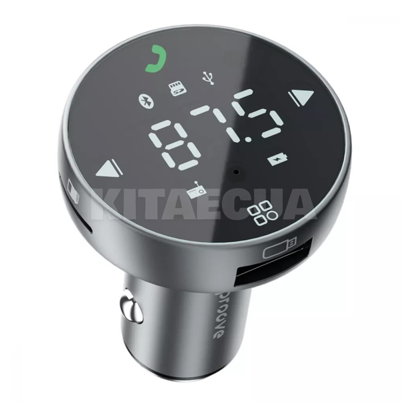 Автомобильное зарядное устройство 30W 2USB+Type-C FM Launcher Sound Sync PROOVE (508800010) - 6