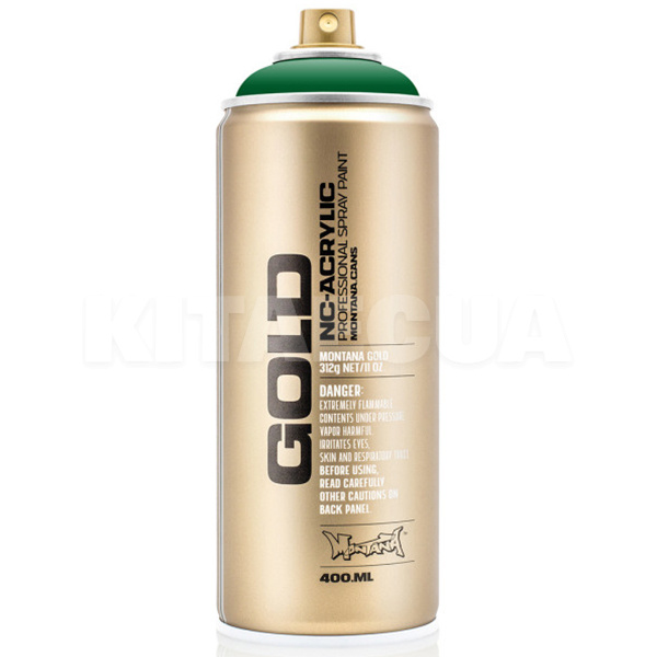 Фарба декоративна акрилова 400мл SHOCK 6020 темно-зелена напівматова Gold MONTANA (285745-MONTANA)