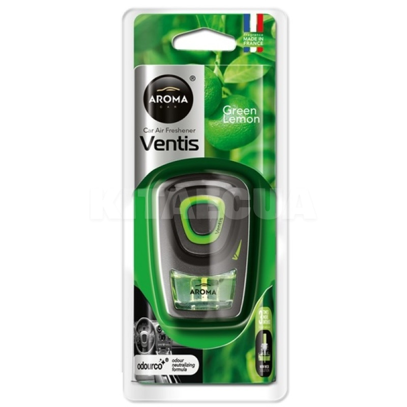 Ароматизатор жидкий на обдув 8мл "Aroma" Ventis Green Lemon Aroma Car (92916)