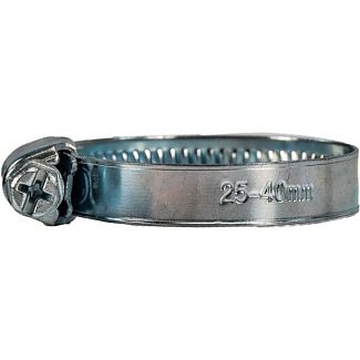 Хомут червячный оцинкованный W1 25-40мм 9мм CARLIFE