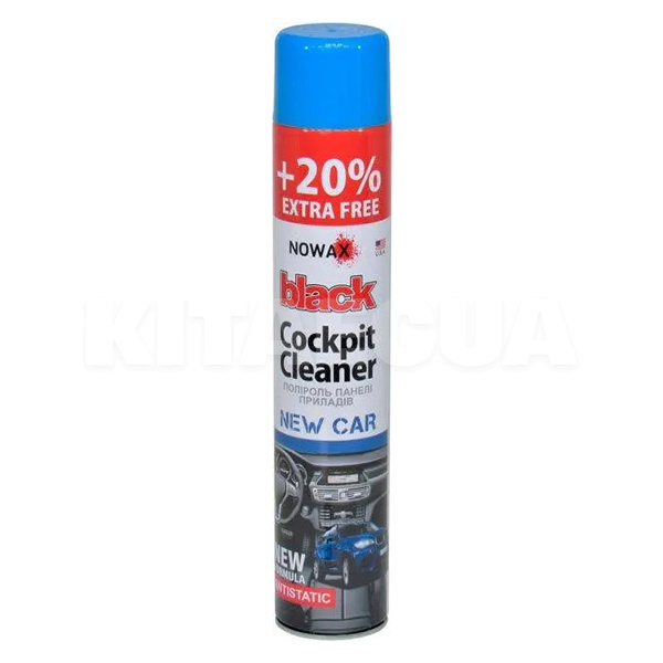 Полироль для пластика "новое авто" 750мл New Car Black Cockpit Cleaner NOWAX (NX00705)