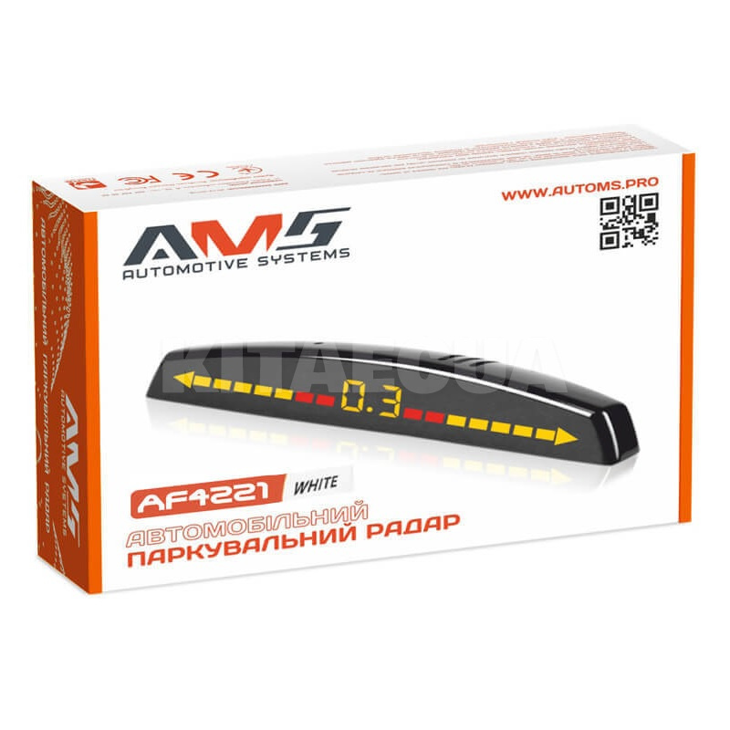 Парктронік AF4221 білий 4 датчики 22 мм AMS (66087)