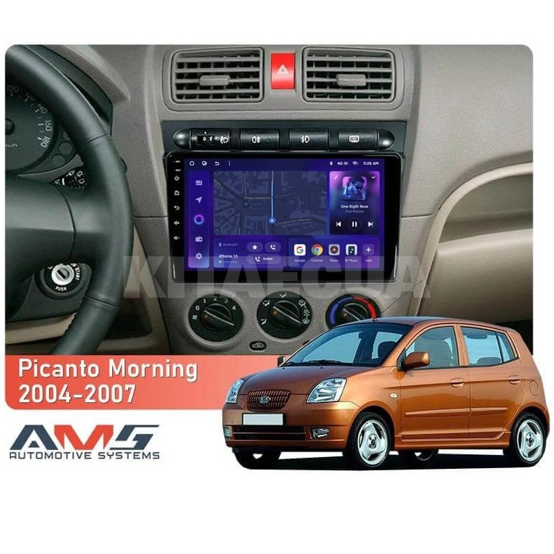 Штатна магнітола MOSS M3 4+32 ГБ 9" Kia Picanto SA 2004-2007 AMS (50063) - 2