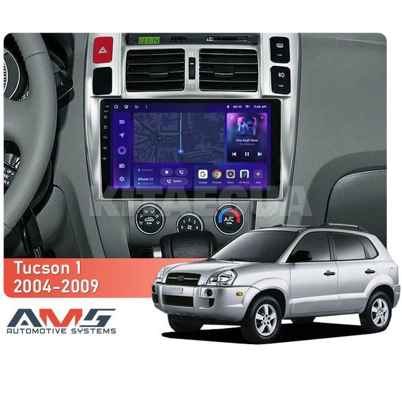 Штатна магнітола MOSS M3 4+32 ГБ 10" Hyundai Tucson 1 2004-2009 AMS (50819) - 2