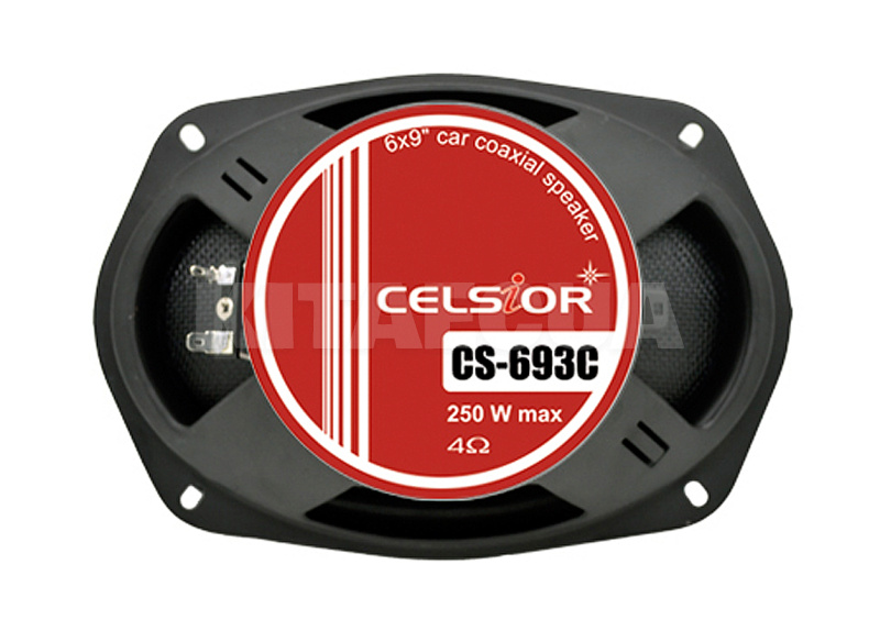 Динамики коаксиальные 3-х полосные овальные 6x9" (15х23 см) черный 250ВтCarbon (2 шт) Celsior (CS-693C) - 2