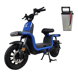 Электроскутер U1s 120 км 1200 Вт синий + дополнительная батарея ScoutX