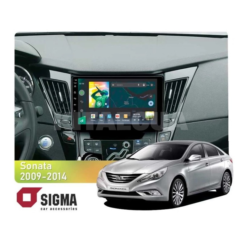 Штатна магнітола X9232 2+32 Gb 9" Hyundai Sonata 6 YF 2009-2014 (A) SIGMA4car (33438)