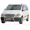 Кенгурятник WT003-Plus Mercedes Viano 2004-2014 нержавеющая сталь с усами CAN (dug702244-p)